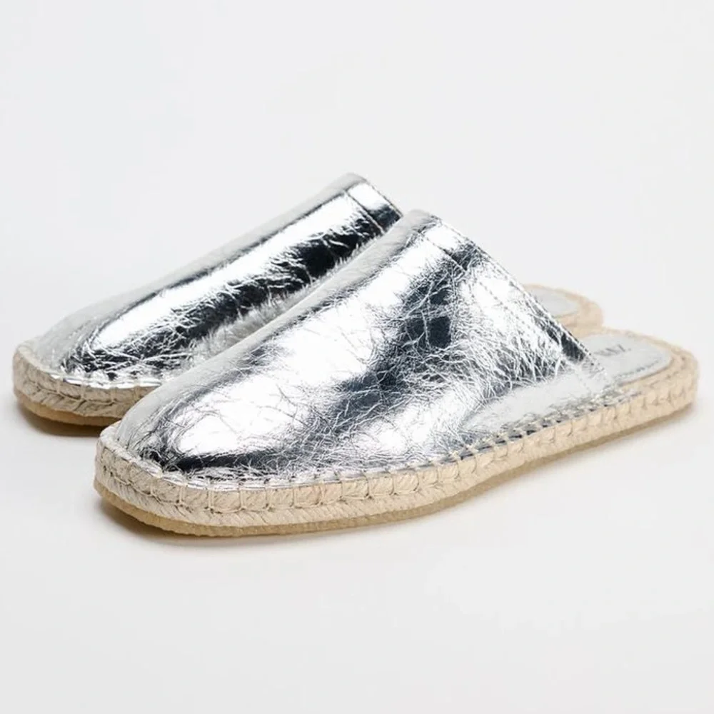 ZARA Leather Espadrilles